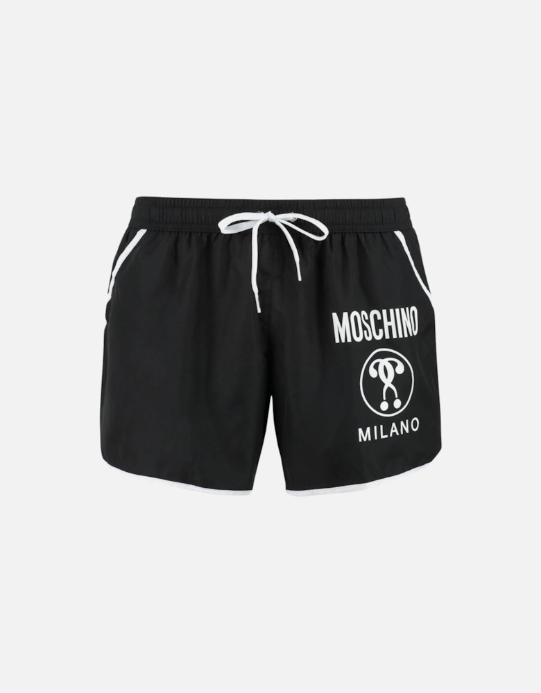 Milano Logo Black Short Swim Shorts