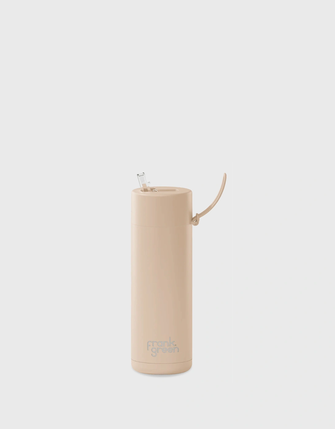 20oz Stainless Steel Ceramic Reusable Bottle with Gold Straw Lid and Strap Soft Stone, 2 of 1