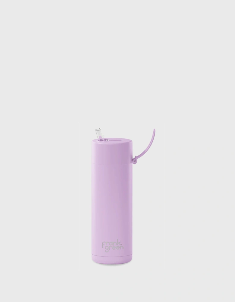 20oz Stainless Steel Ceramic Reusable Bottle with Gold Straw Lid and Strap Lilac Haze