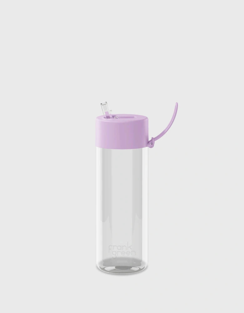 25oz Original Reusable Bottle Clear with Straw Lid Hull and Strap Lilac Haze