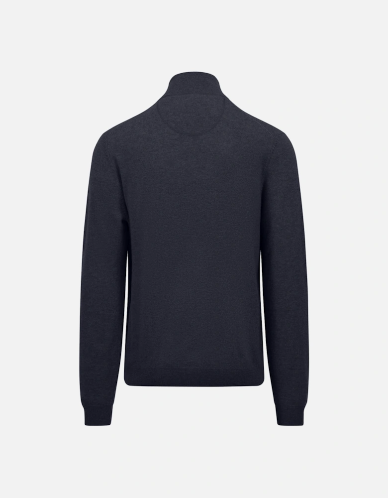 Fynch-Hatton Troyer Half Zip Knitwear New Navy