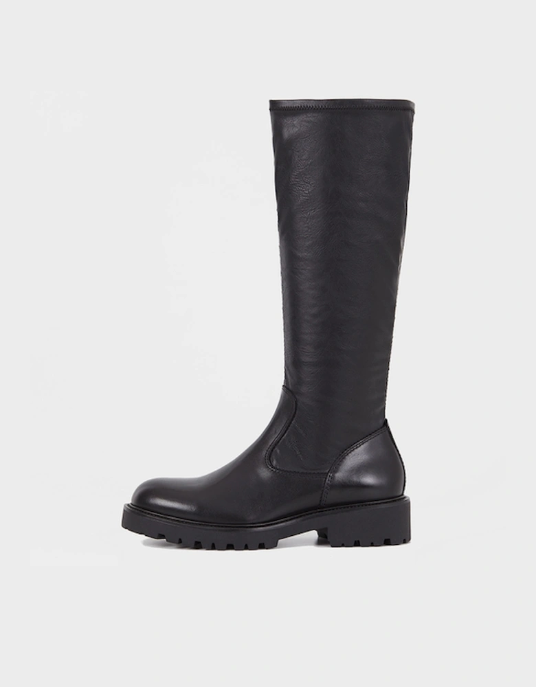 Kenova Stretch Leather Knee High Boots