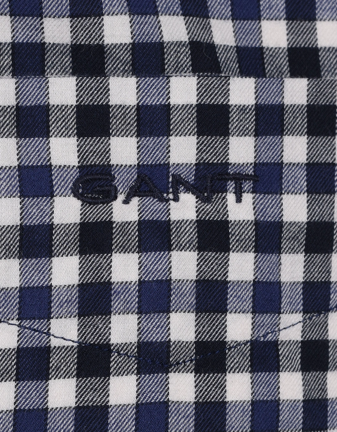 Reg Light Twill Gingham Shirt Sailor Navy