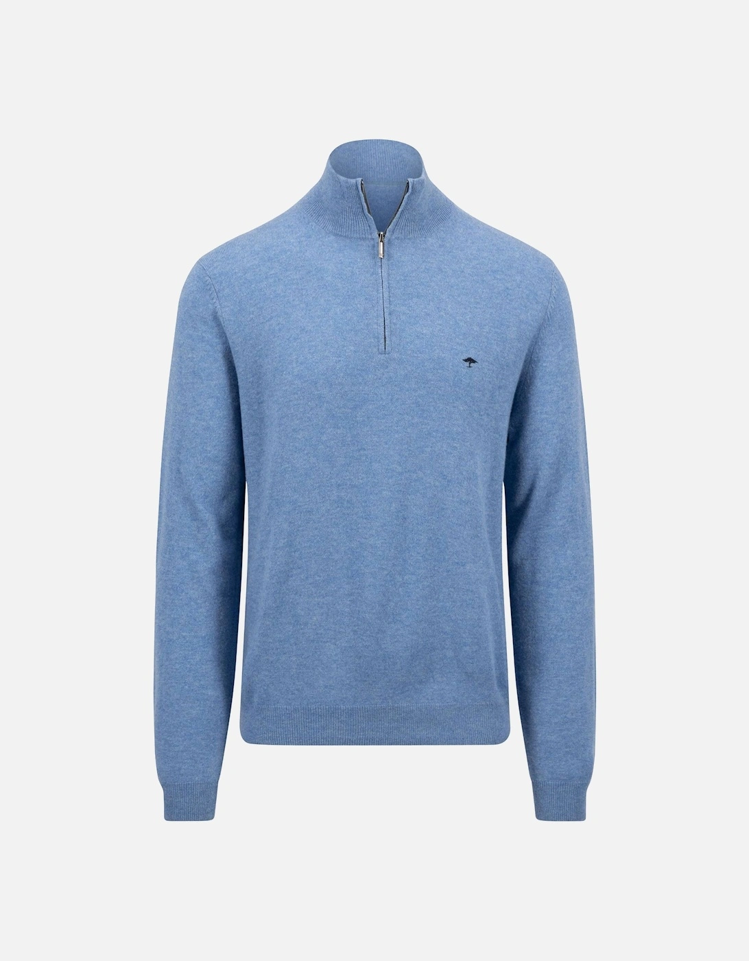 Fynch-Hatton Troyer Half Zip Knitwear Cloud Blue, 3 of 2