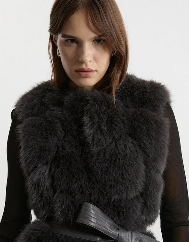Faux Fur Panelled Gilet