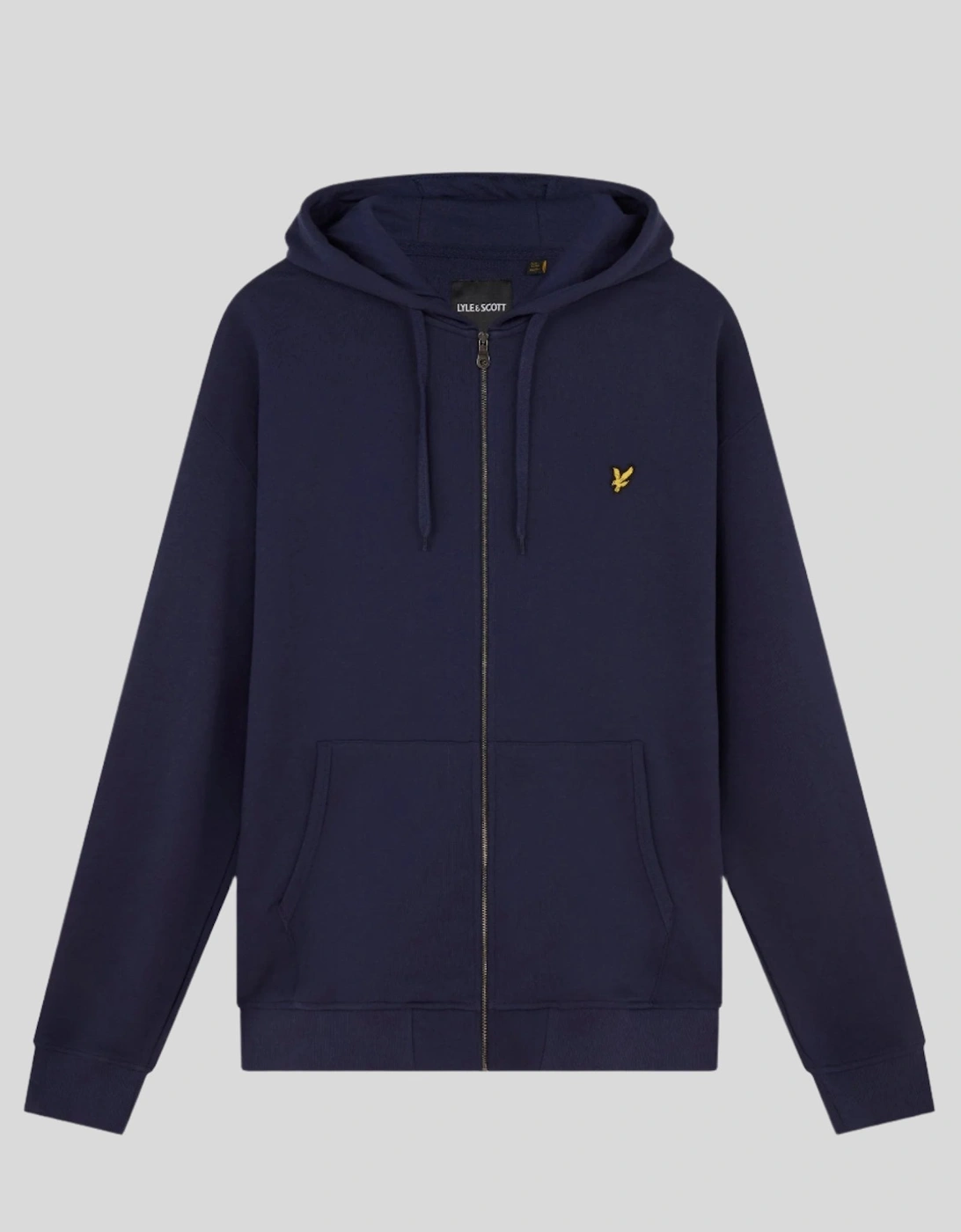 Lyle And Scott Men's Navy Loopback Cotton Full Zip Hoodie  48/Regular 4XL