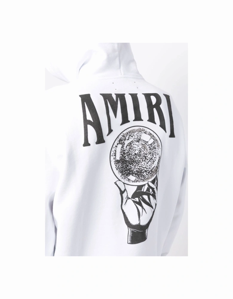 Crystal Ball Logo Hoodie in White