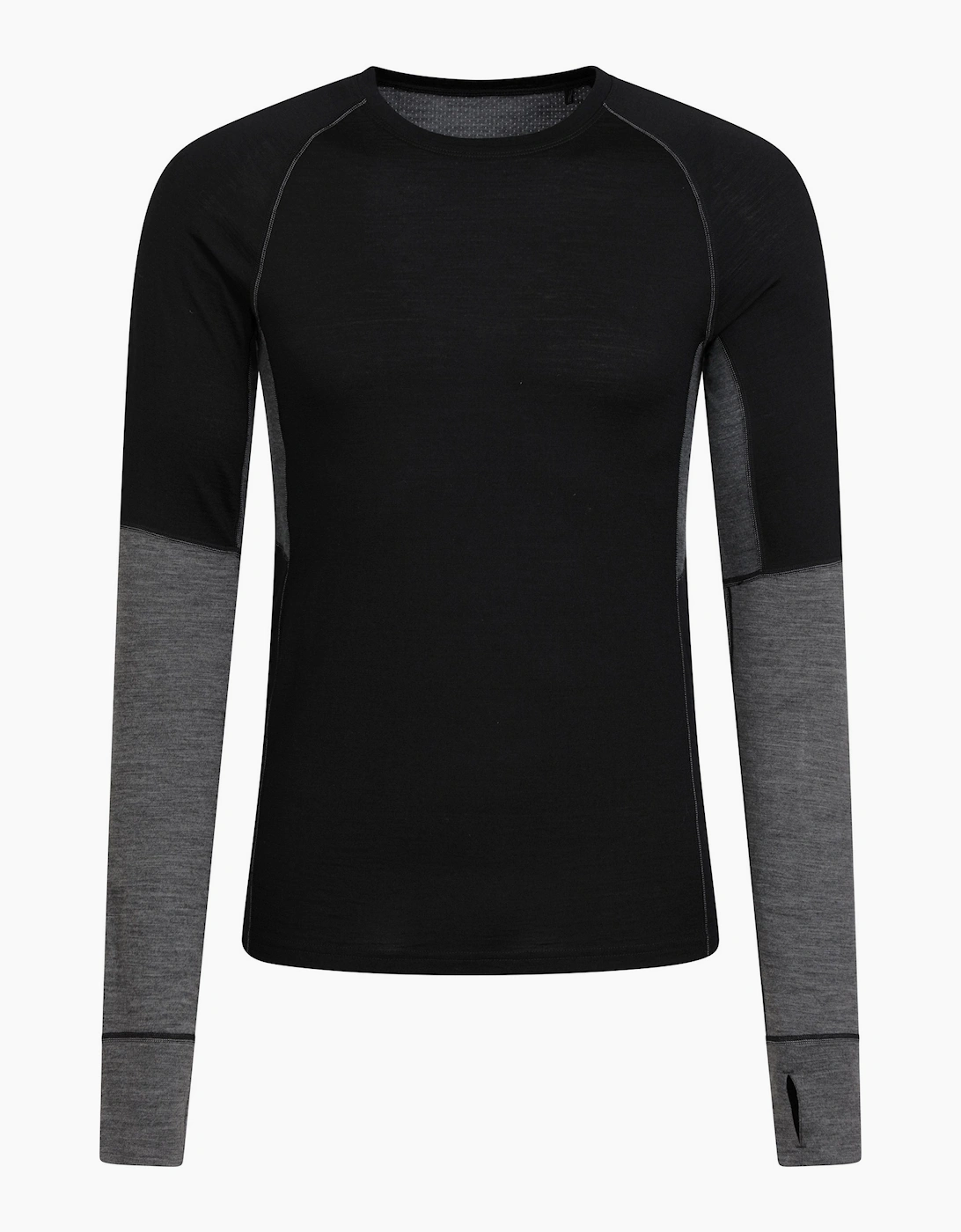 Mountain Warehouse Men's Mountain Warehouse Mens Ultra Merino Wool Round Neck Base Layer Top - Black