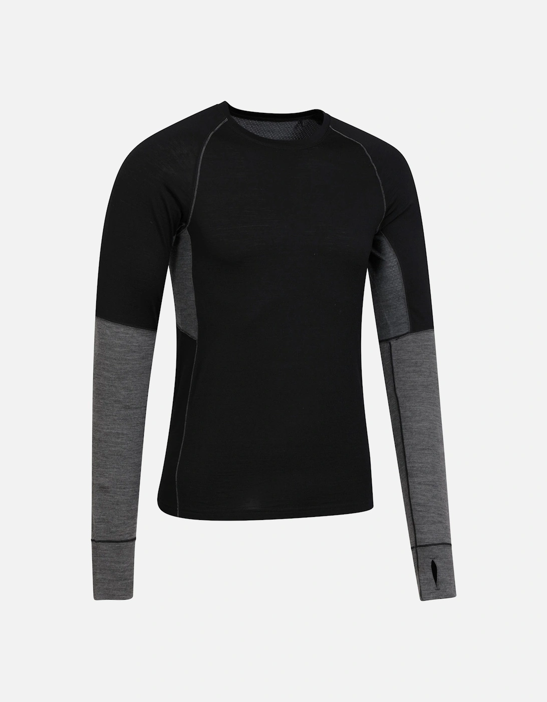 Mens Ultra Merino Wool Round Neck Base Layer Top