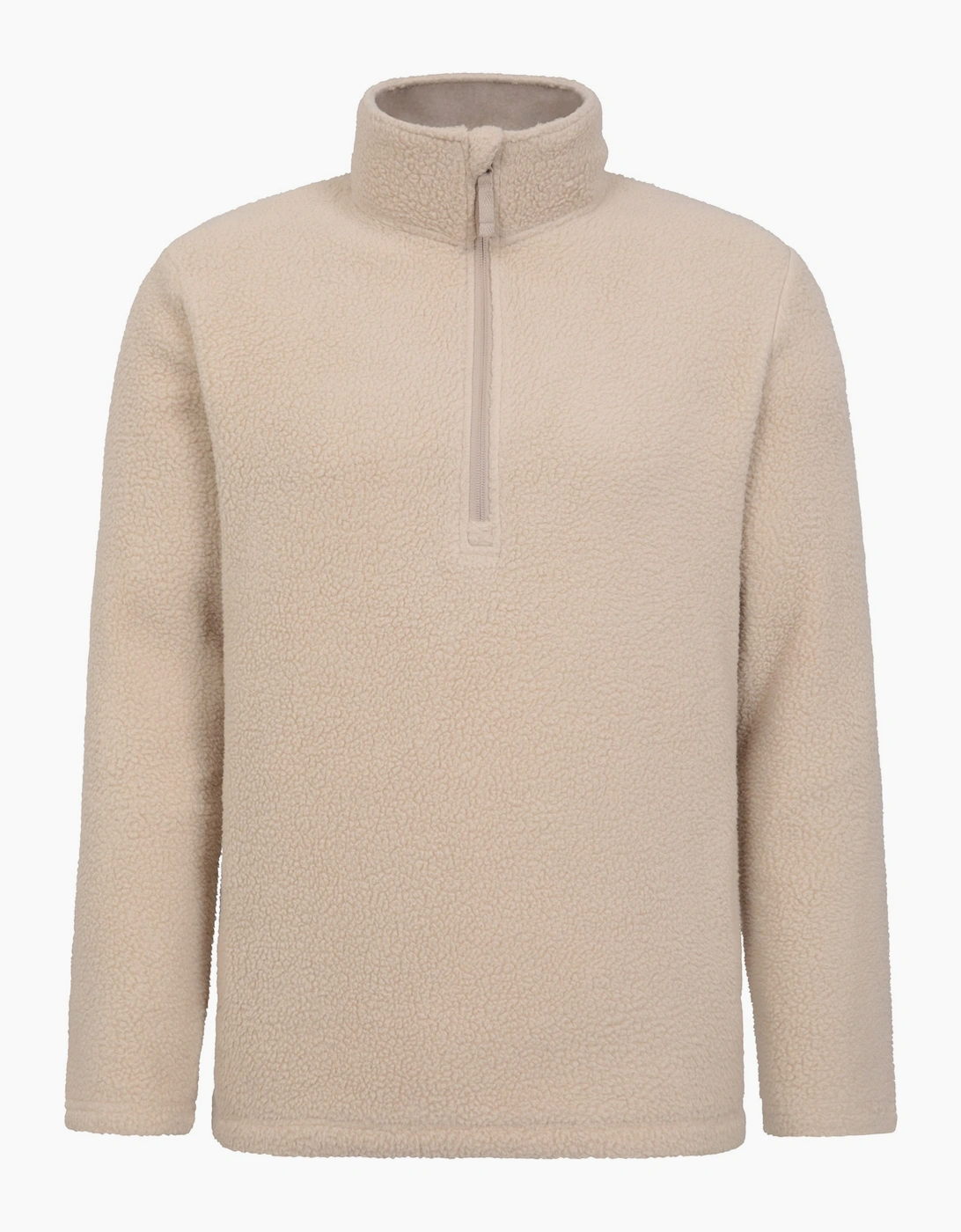 Mountain Warehouse Men's Mountain Warehouse Mens Ted Borg Half Zip Fleece Top - Cream