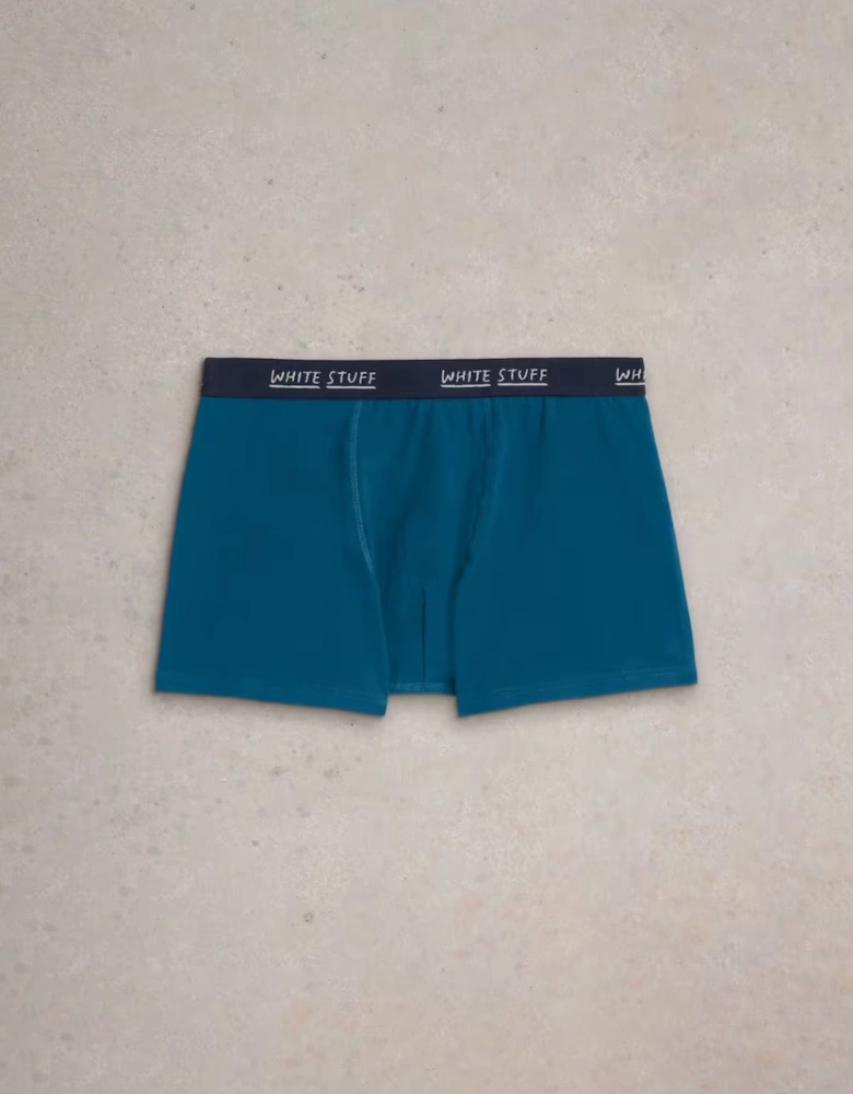 Men's 2 Pack Boxers - Plain & Print Teal Multi