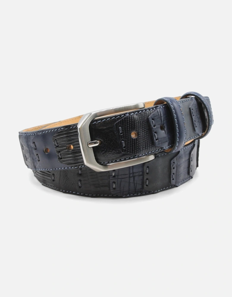 Maradona Tonal Patchwork Belt 003 Navy