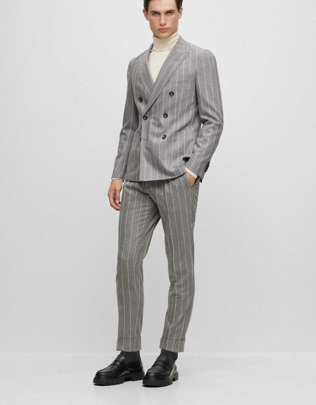 BOSS Black C-Huge-2Pcs-DB Suit 030 Med Grey