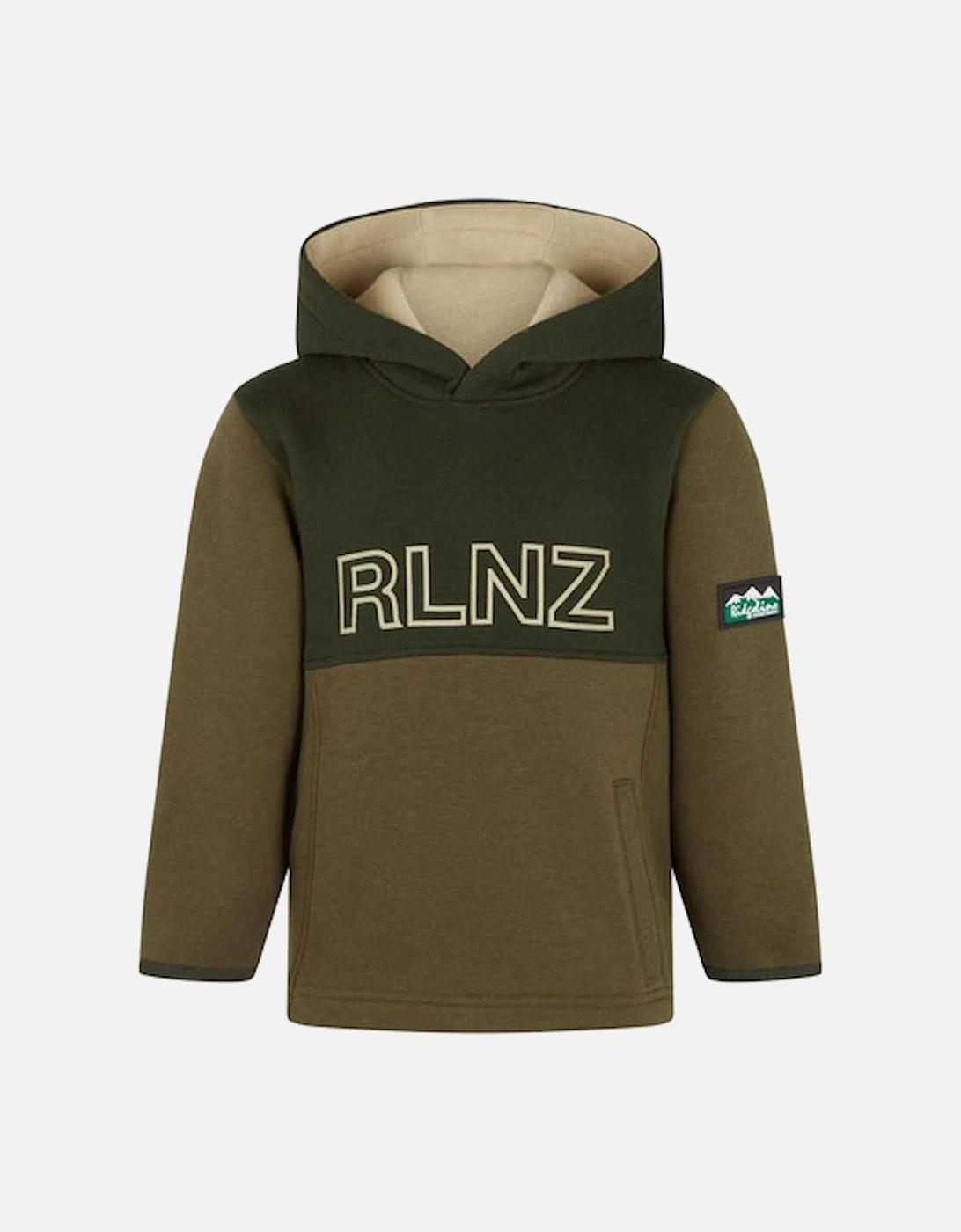 Kids NZ Hoodie Olive Mix, 3 of 2