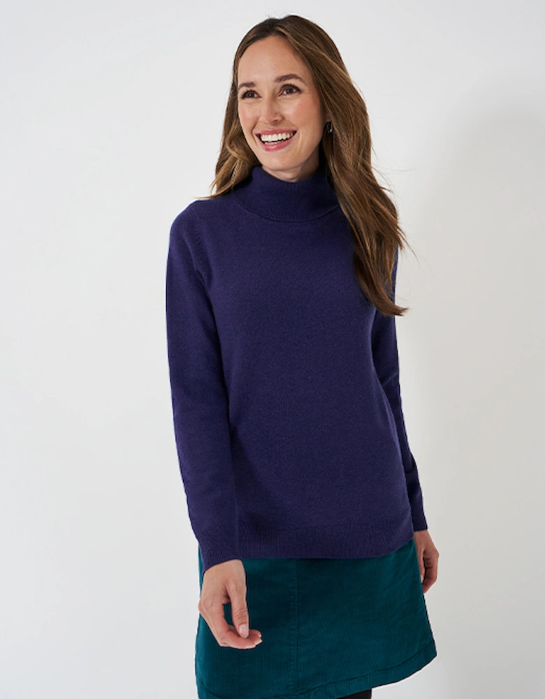 Women's Libby Roll Neck Jumper Navy