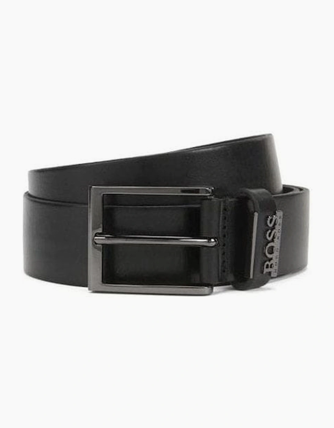 Hugo Boss Men's Black Senol Leather Belt - Size: 85-32Inch