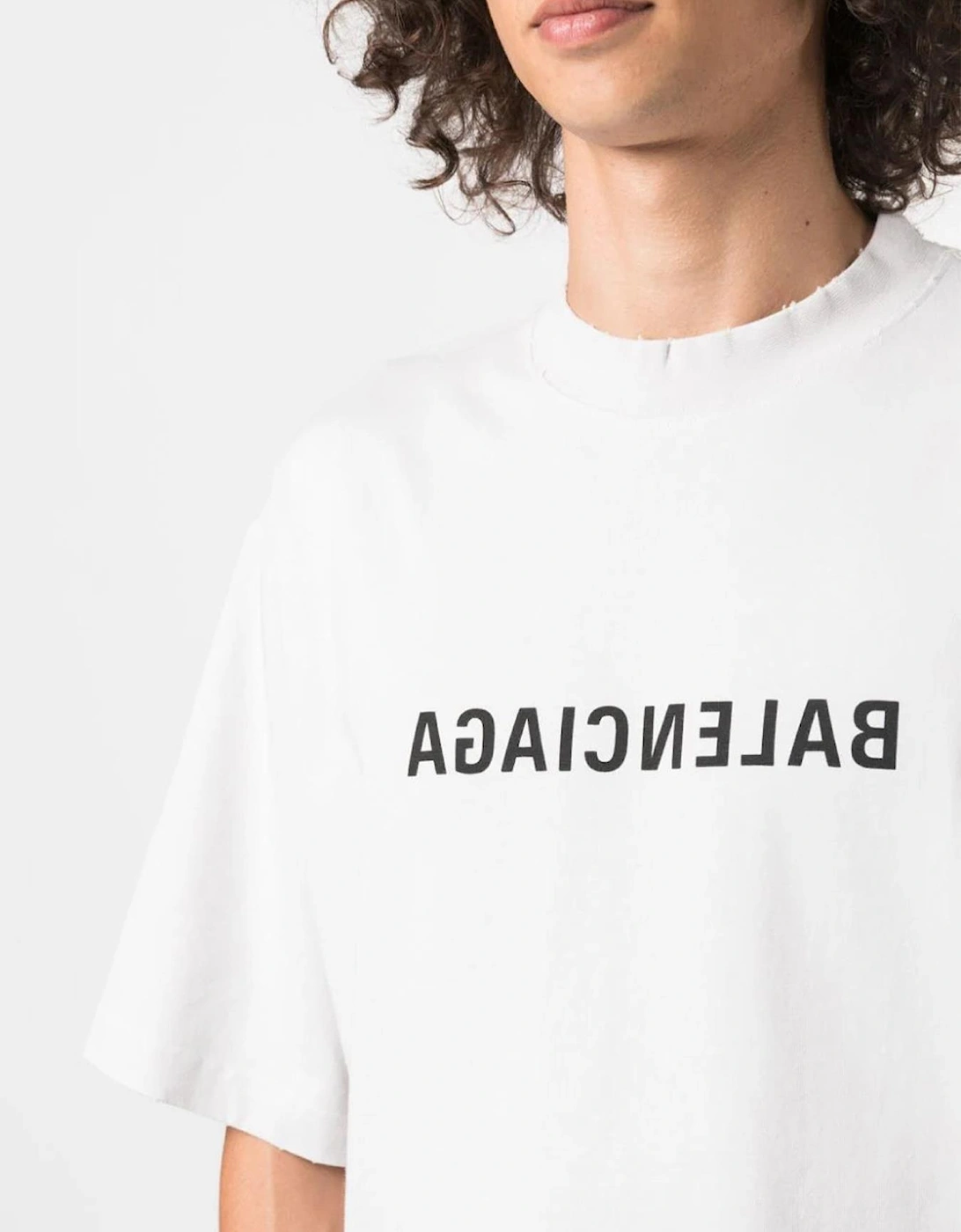 Reverse Logo Print T-Shirt in White