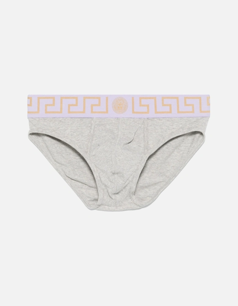 Grecca Waistband Briefs Grey