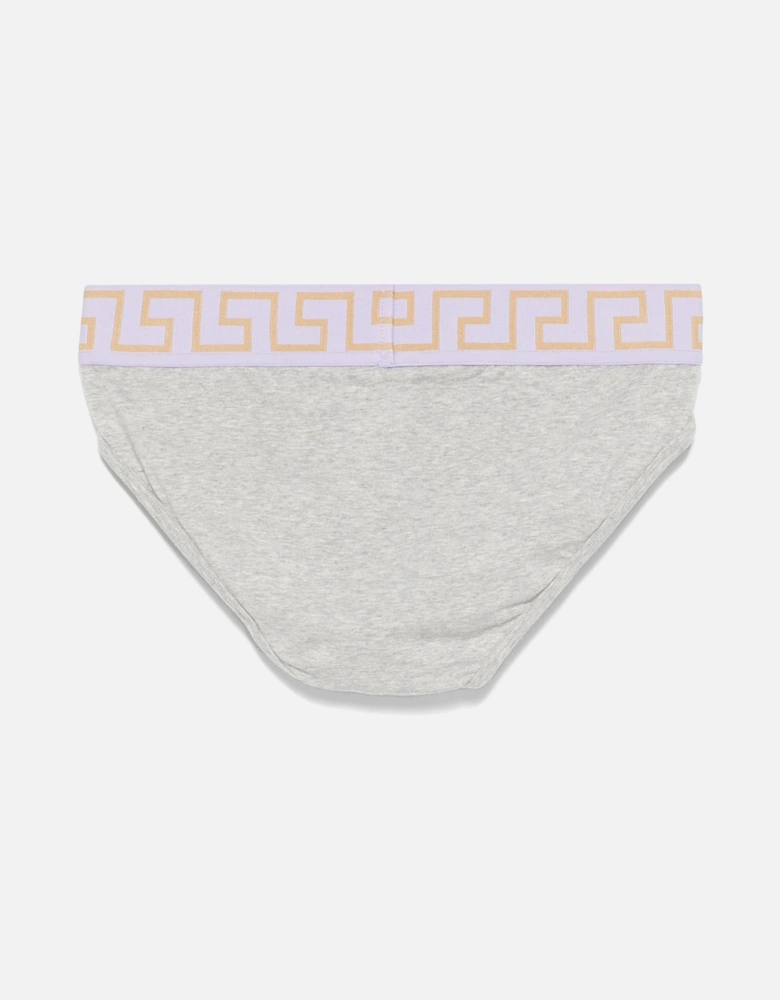 Grecca Waistband Briefs Grey