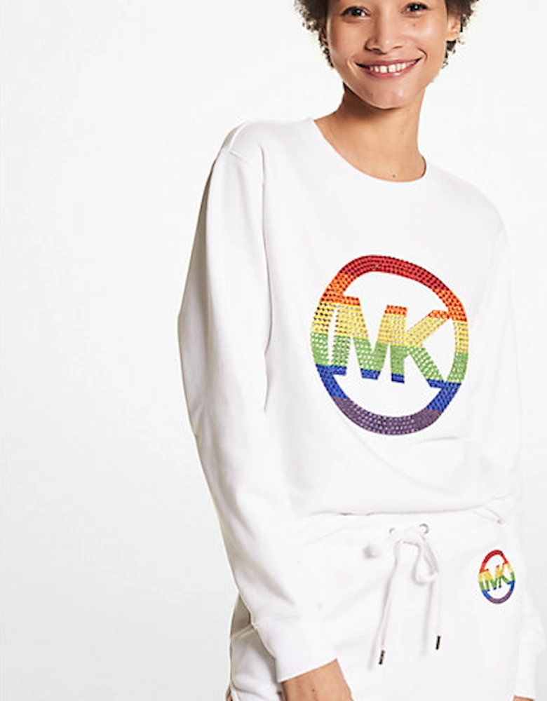 PRIDE Embellished Organic Cotton Terry Sweatshirt