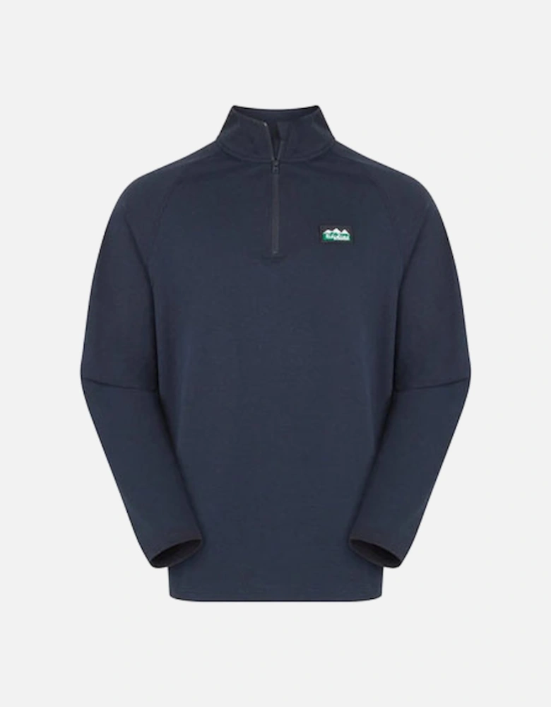 Men's Baseline Pull On Zip Top Navy Marl