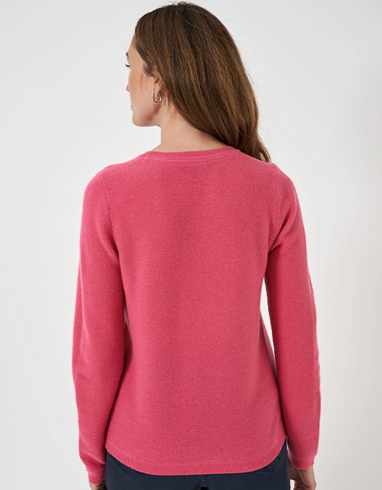 Women's Harmony Merino Wool Blend Crew Neck Jumper Pink