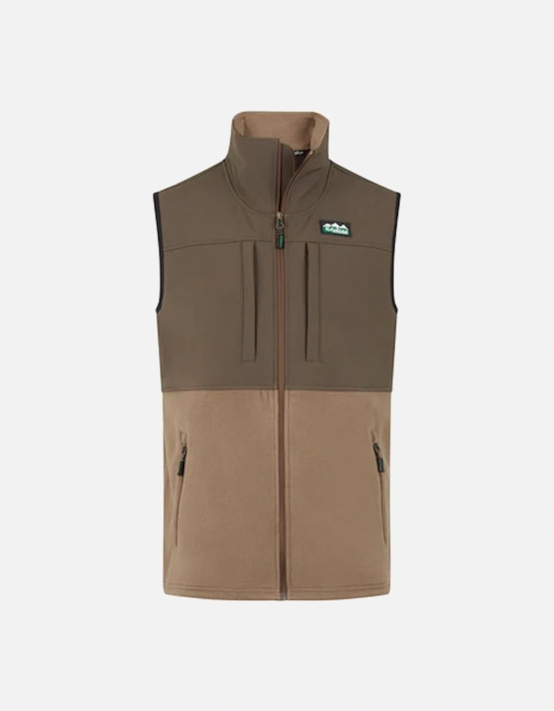 Men's Hybrid Fleece Vest Light Bark/Bark