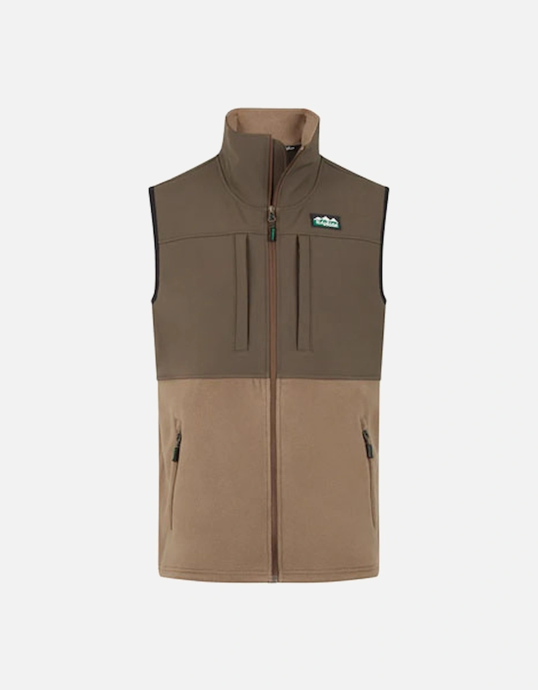 Men's Hybrid Fleece Vest Light Bark/Bark, 4 of 3