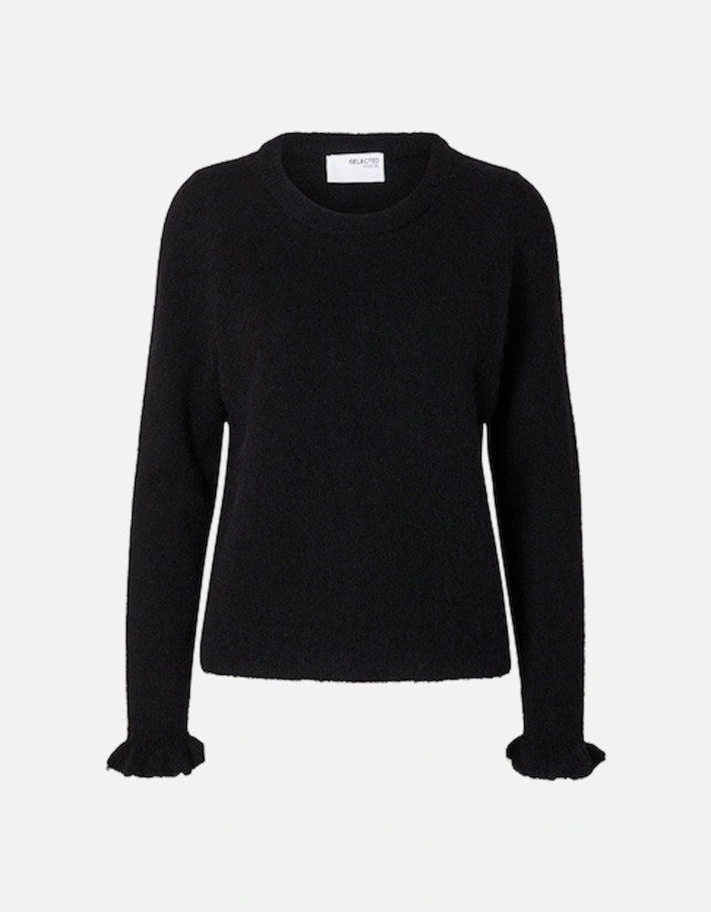 Femme Slflulu Knit O-Neck Jumper Dark Sapphire