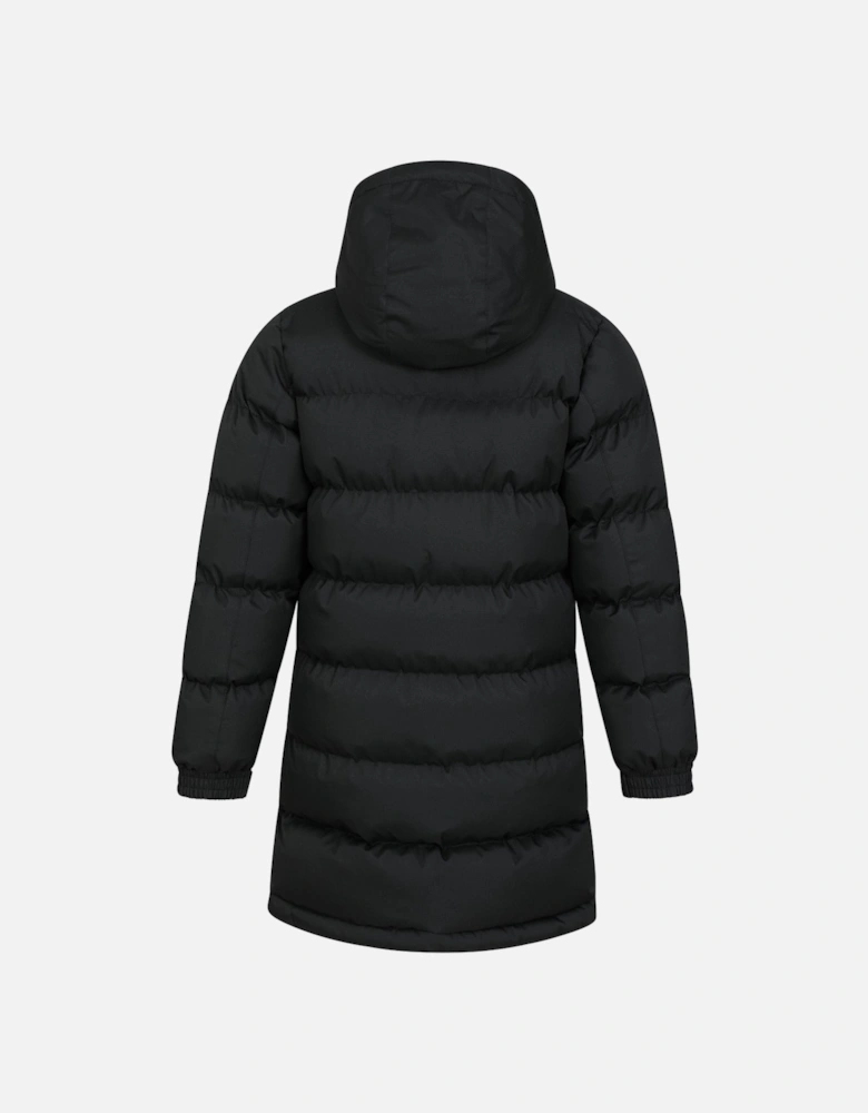 Childrens/Kids Water Resistant Longline Padded Jacket