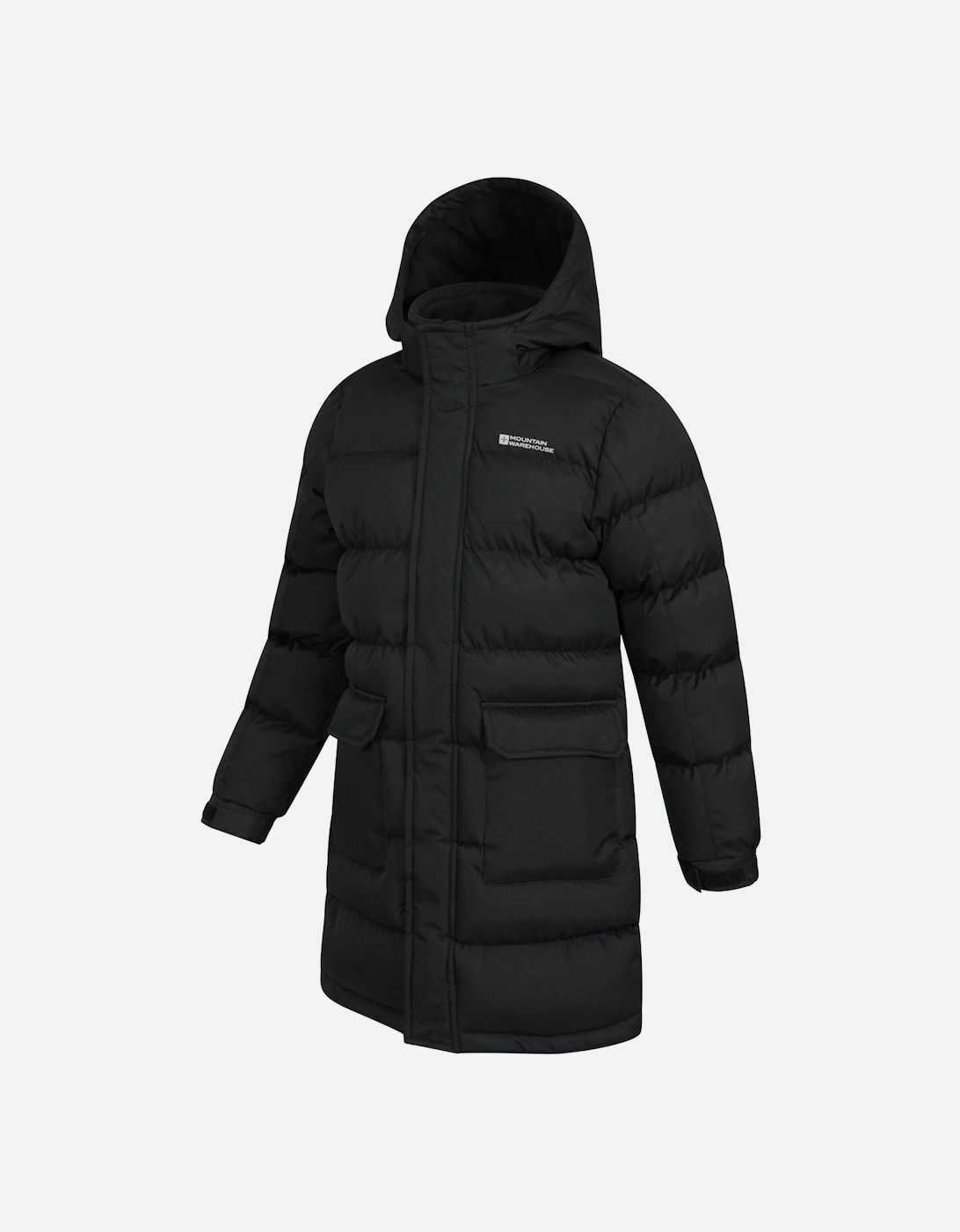 Childrens/Kids Water Resistant Longline Padded Jacket