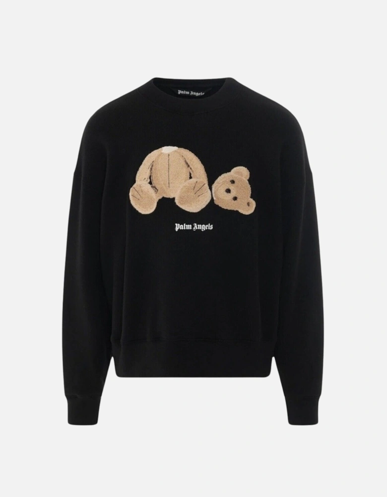 Bear Crew Neck Sweatshirt in Black