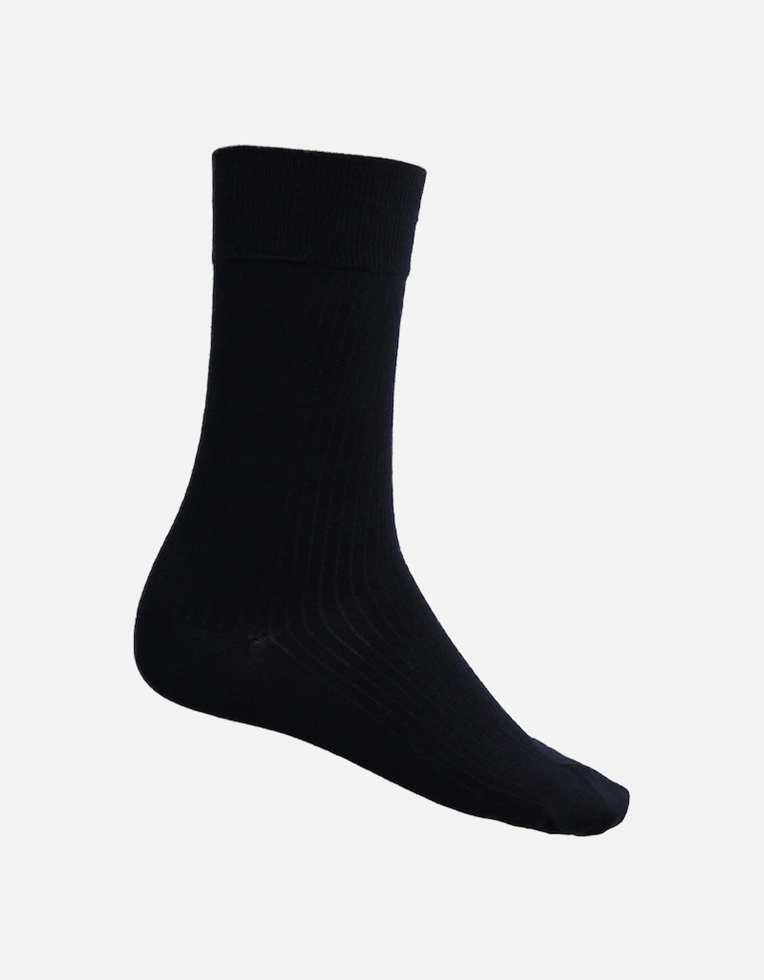 2-Pack Check & Rib Socks Gift Set, Evening Blue