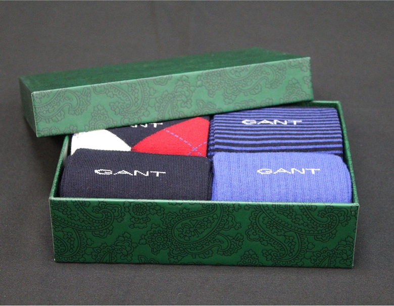 4-Pack Argyle, Stripe & Solid Socks Gift Set, Marine
