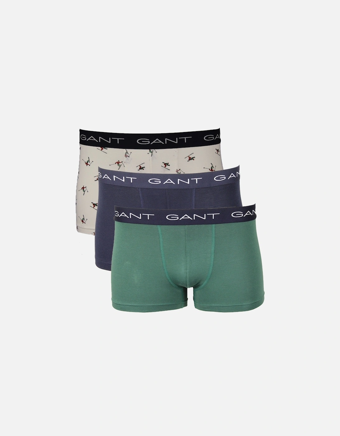 3-Pack Skier Print Boxer Trunks Gift Set, White, 7 of 6