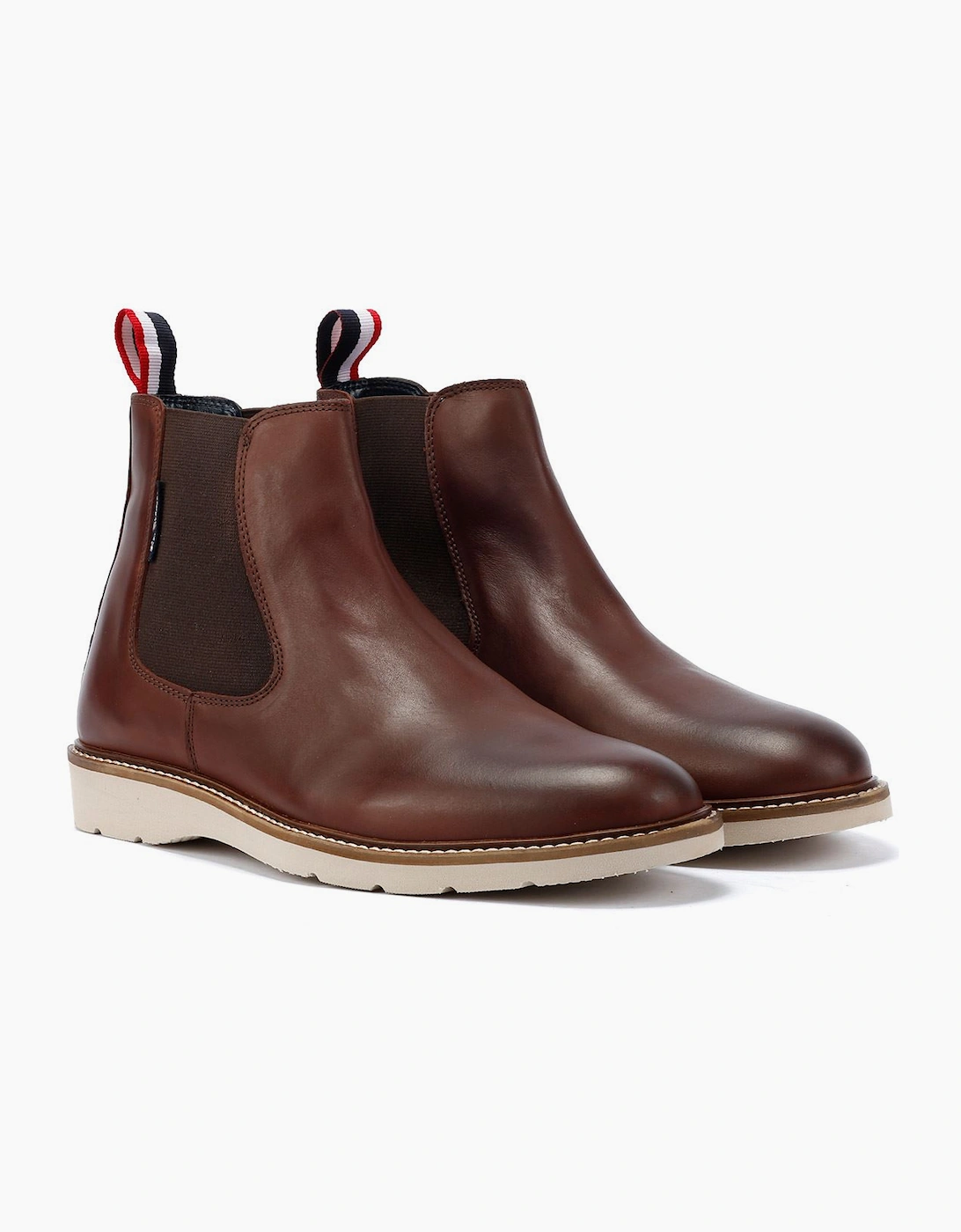 Men's Ben Sherman Hampton Leather Men's Burgundy Chelsea Boots - Red - Size: 10