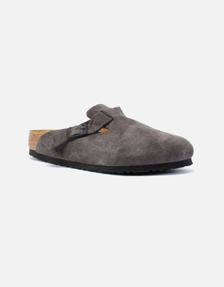 Suede Velvet Grey Clogs