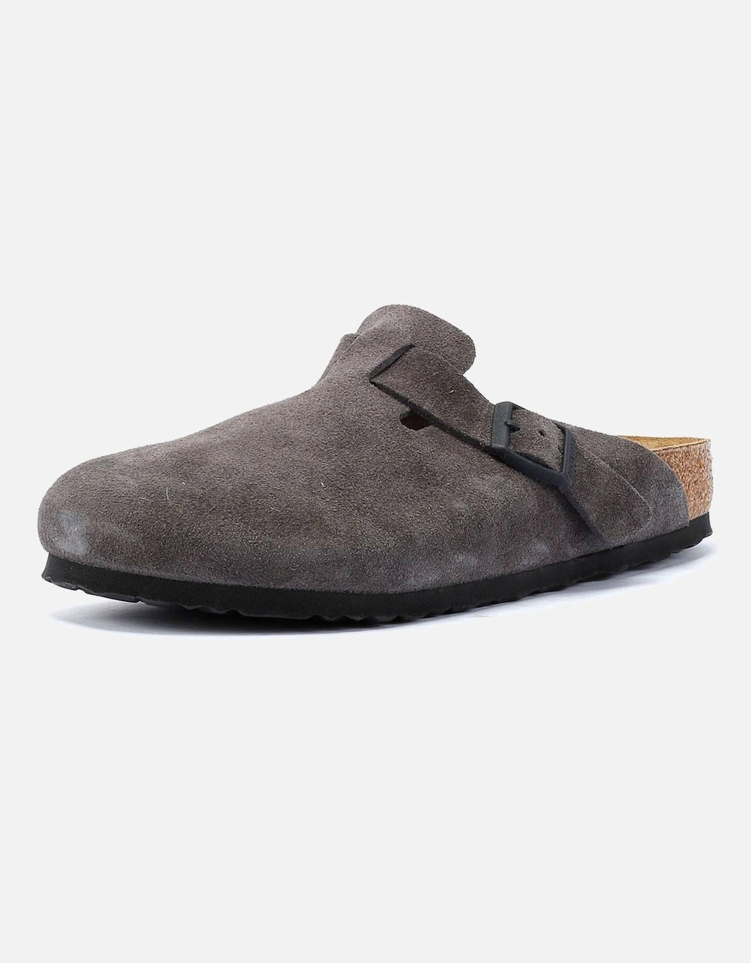 Suede Velvet Grey Clogs