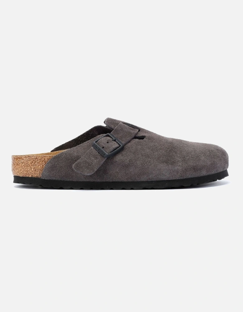 Suede Velvet Grey Clogs