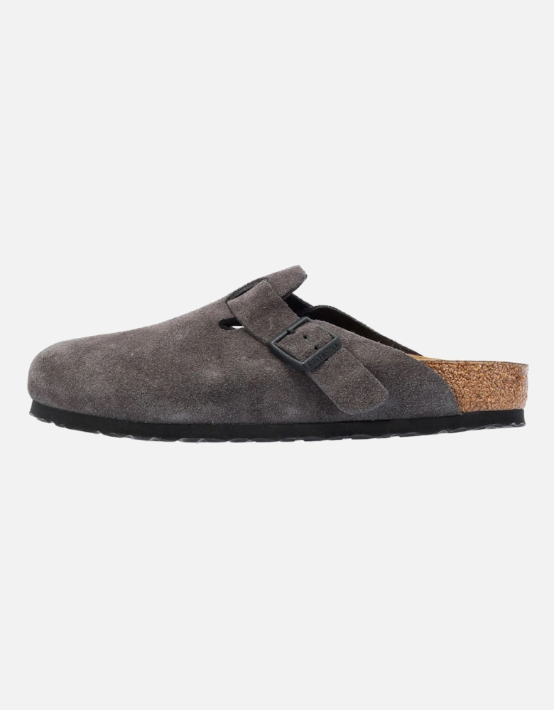 Suede Velvet Grey Clogs