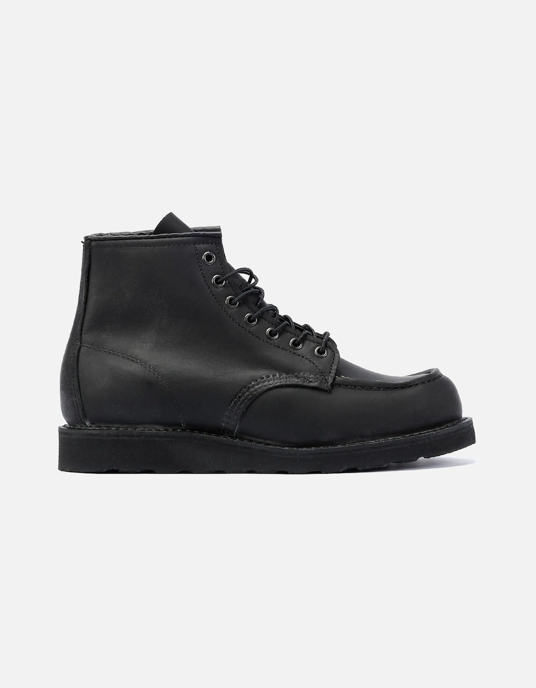 Shoes 6 Inch Moc Classic Leather Men's Black Boots