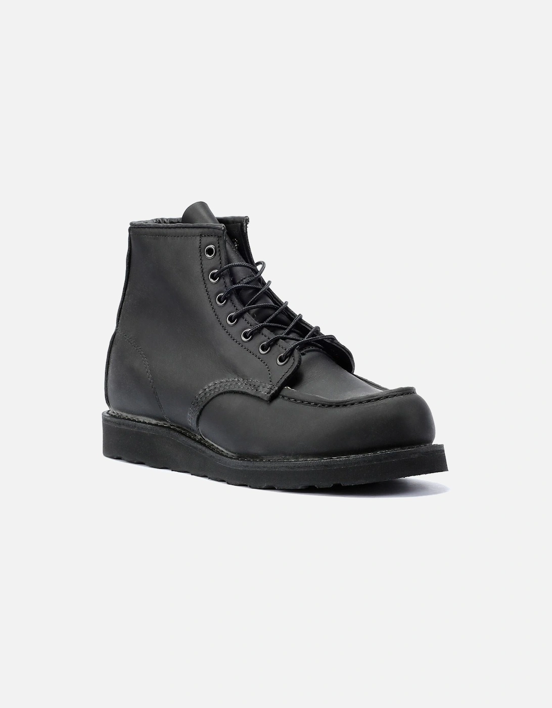 Shoes 6 Inch Moc Classic Leather Men's Black Boots