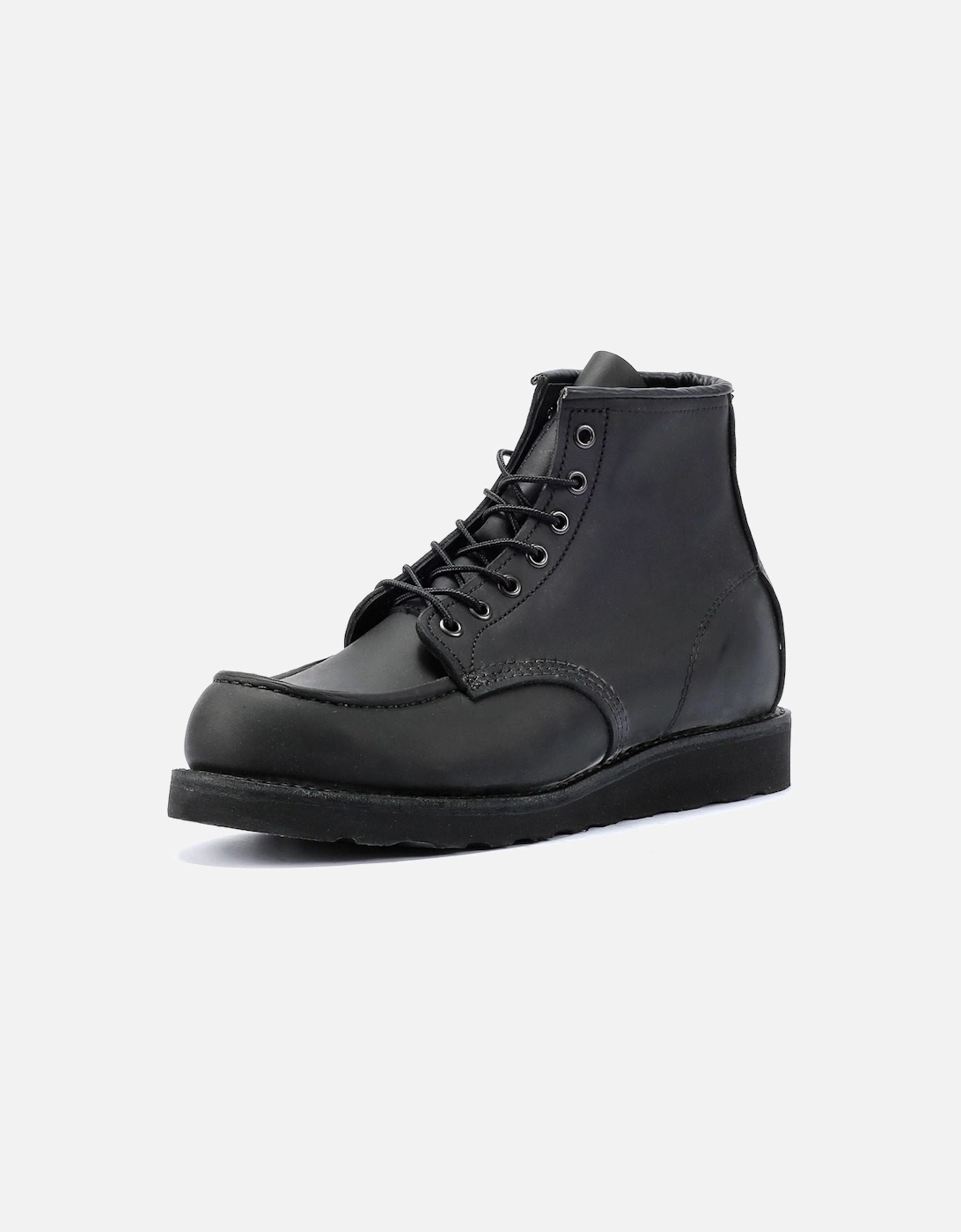 Shoes 6 Inch Moc Classic Leather Men's Black Boots