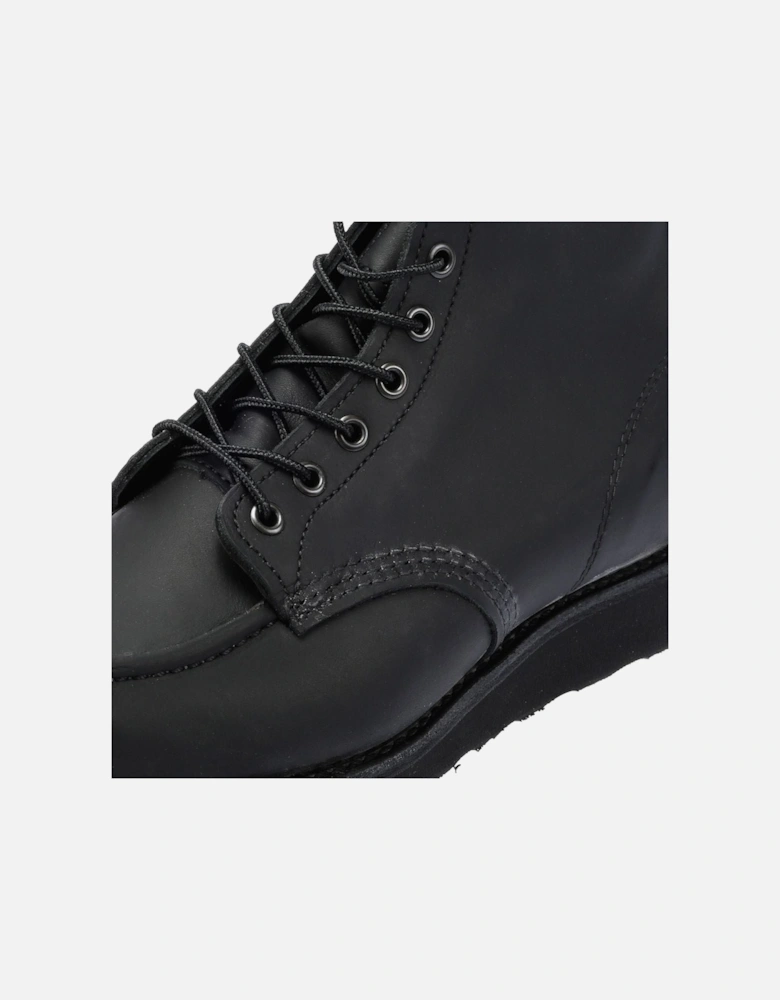 Shoes 6 Inch Moc Classic Leather Men's Black Boots