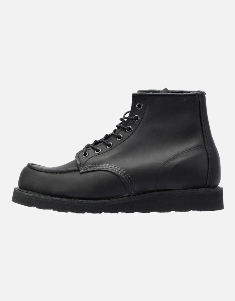 Shoes 6 Inch Moc Classic Leather Men's Black Boots