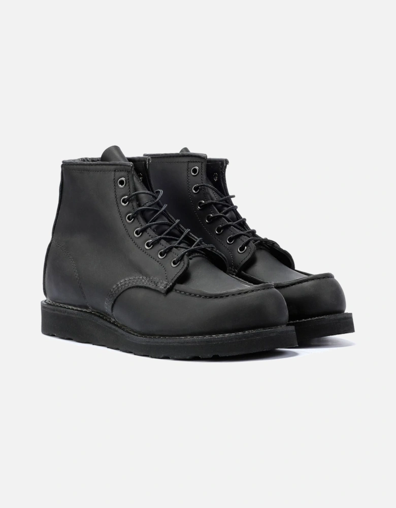 Shoes 6 Inch Moc Classic Leather Men's Black Boots