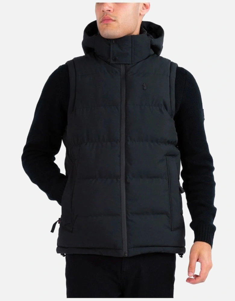 Luke Vienna Quilted Gilet Black