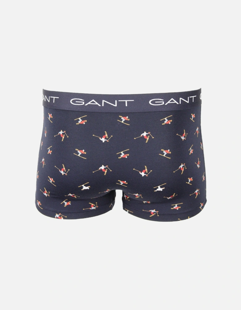 3-Pack Skier Print Boxer Trunks Gift Set, Evening Blue