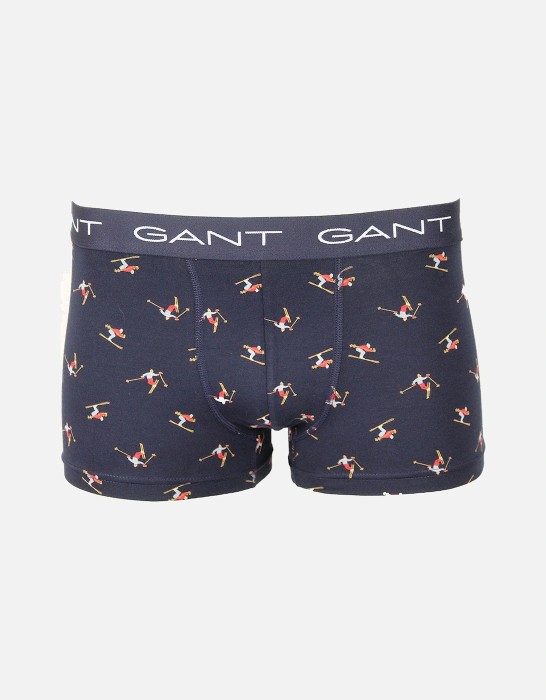 3-Pack Skier Print Boxer Trunks Gift Set, Evening Blue