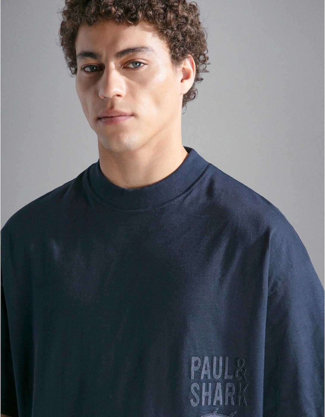 Embroidered P&S T-Shirt 050 Navy